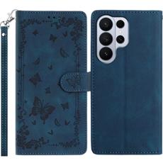 OEM - Samsung Galaxy S26 Ultra Fodral Konstl&auml;der Garden - M&ouml;rkbl&aring;