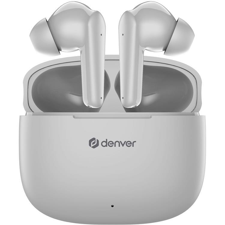 DENVER TWE-48GR Trådlös Bluetooth Hörlur med Laddetui | 505771 | AlltMobil