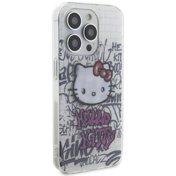 Hello Kitty - Hello Kitty iPhone 15 Pro Mobilskal IML Kitty On Bricks Graffiti