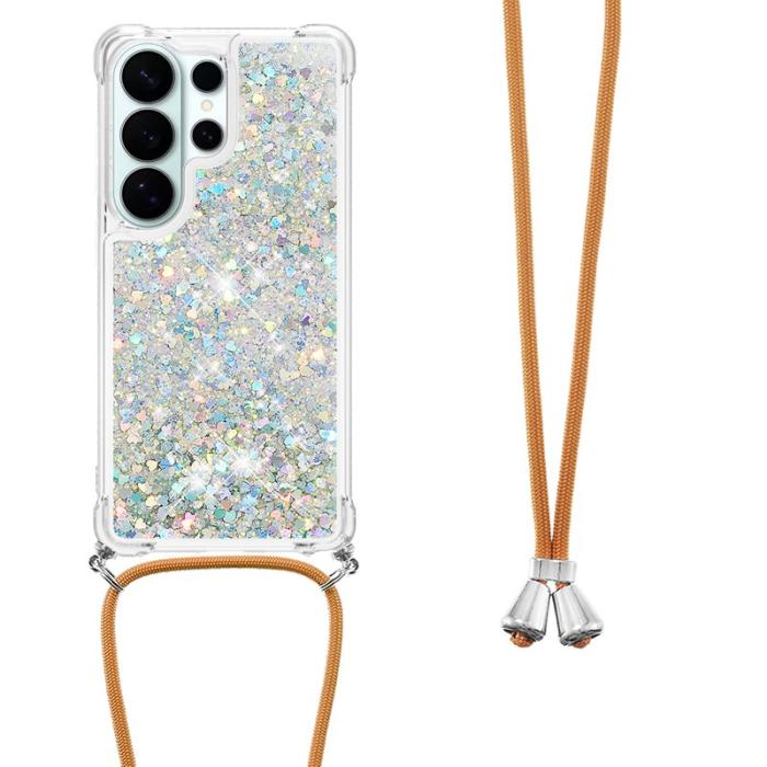 OEM - Mobilskal till Samsung Galaxy S26 Ultra TPU Snabbsand Telefon- Silver / Hjärtan