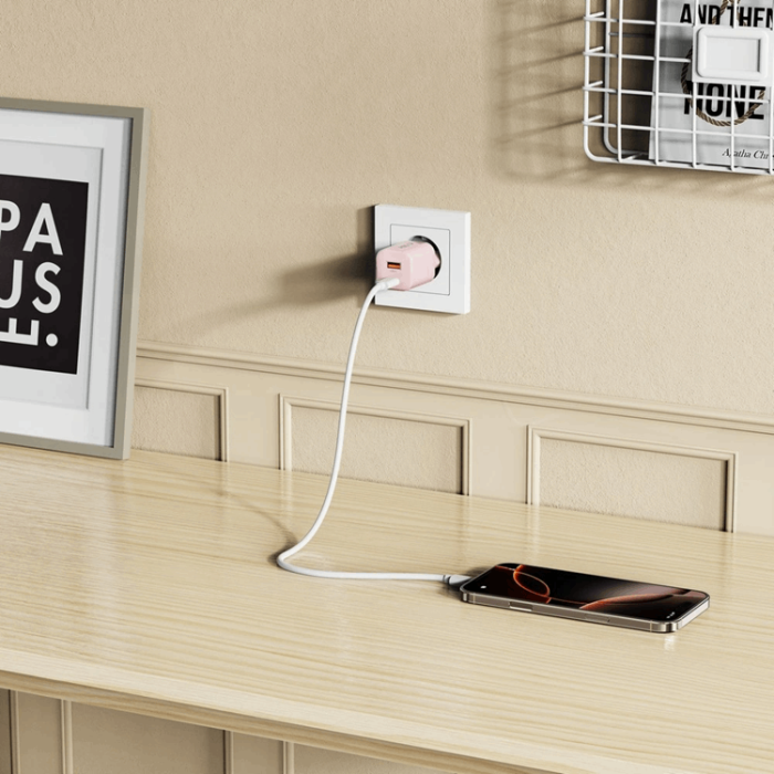 Tech-Protect - Tech-Protect Snabbladdare 33W NCM 2-Port QC3.0 - Rosa