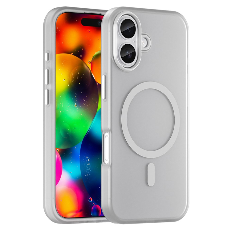 iPhone 17 Mobilskal MagSafe Slim Matte Translucent - Vit | 2353 | AlltMobil