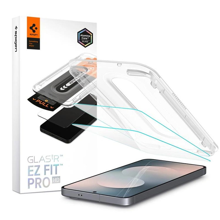 [2-Pack] Spigen Galaxy S25 FE Härdat glas Skärmskydd EZ Fit Pro | 5468 | AlltMobil