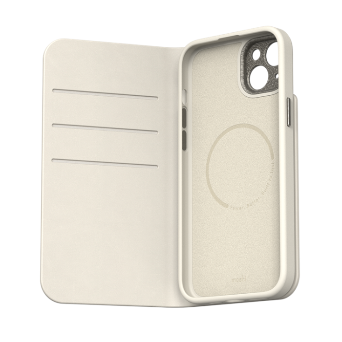 Moshi - Moshi iPhone 15 Plånboksfodral Magsafe - Äggtoddy Vit