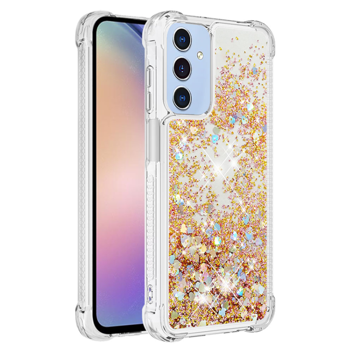 A-One Brand - Galaxy A17/A26 Mobilskal Glitter Quicksand TPU - Guld