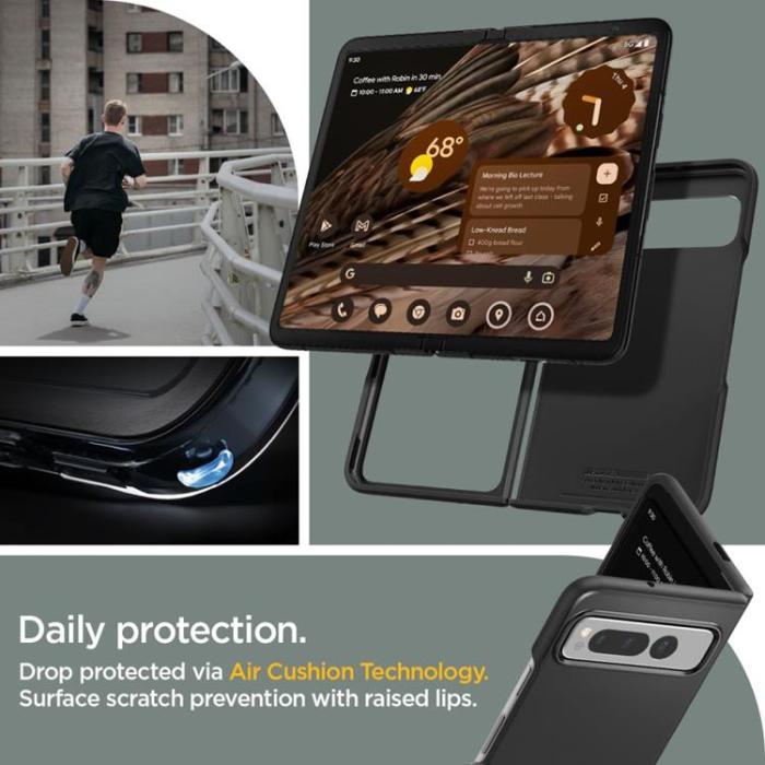 UTGATT - Spigen Google Pixel Fold Mobilskal Thin Fit - Svart