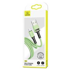 USAMS - USAMS Kabel U52 microUSB 2A Snabbladdning 1m gr&ouml;n SJ435USB02
