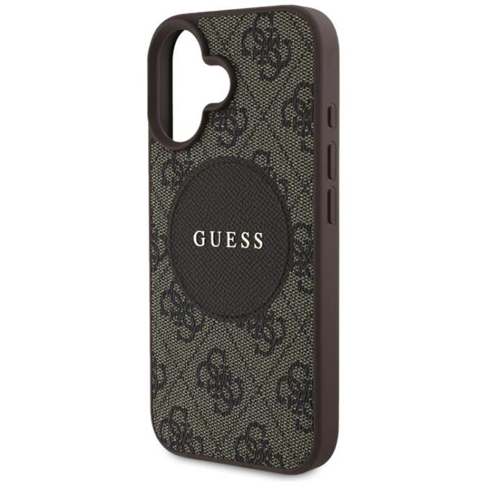 Guess - Guess iPhone 16 Mobilskal MagSafe 4G Circle - Brun