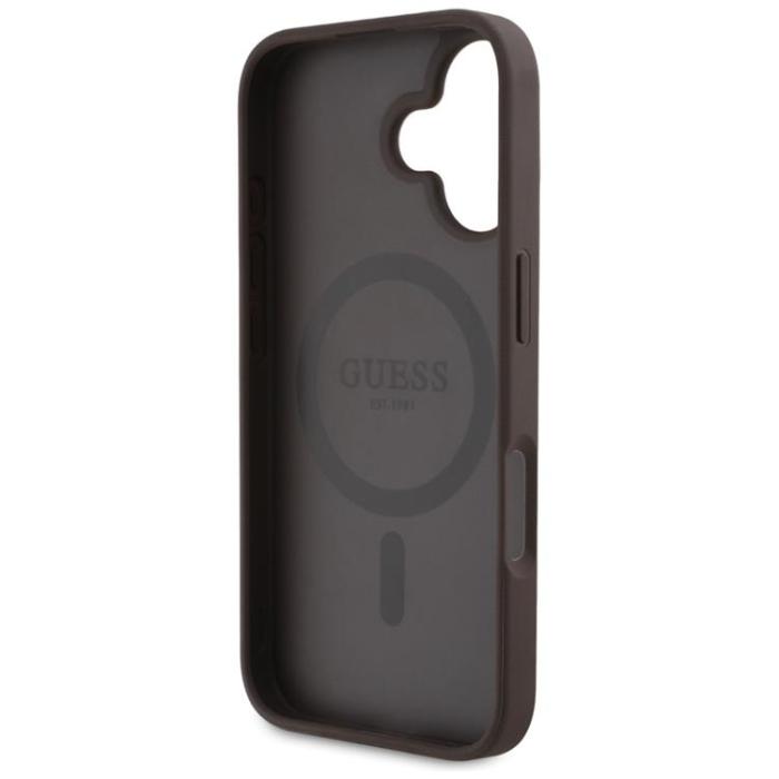 Guess - Guess iPhone 16 Mobilskal MagSafe 4G Circle - Brun