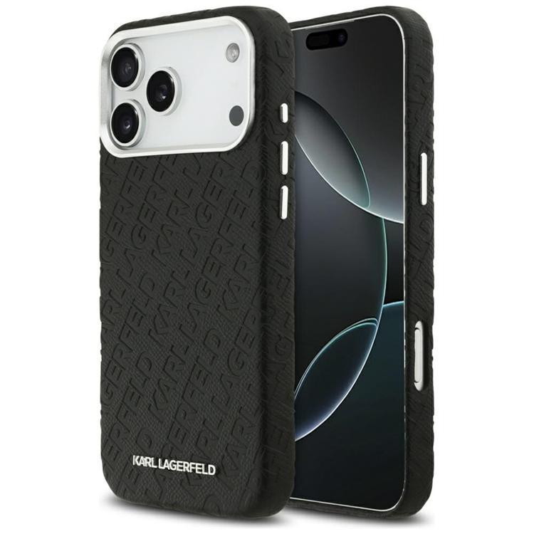 Karl Lagerfeld iPhone 17 Pro Max Mobilskal MagSafe FW Stamped Karl (Svart) | 2353 | AlltMobil