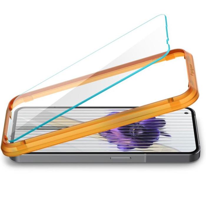 UTGATT - Spigen [2-Pack] Nothing Phone 1 Härdat Glas Skärmskydd Alm Glas.Tr Slim - Clear