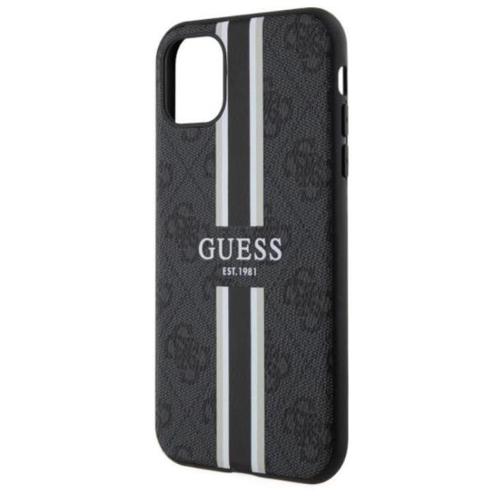 Guess - Guess iPhone 11/XR Mobilskal MagSafe Printed Stripes - Svart