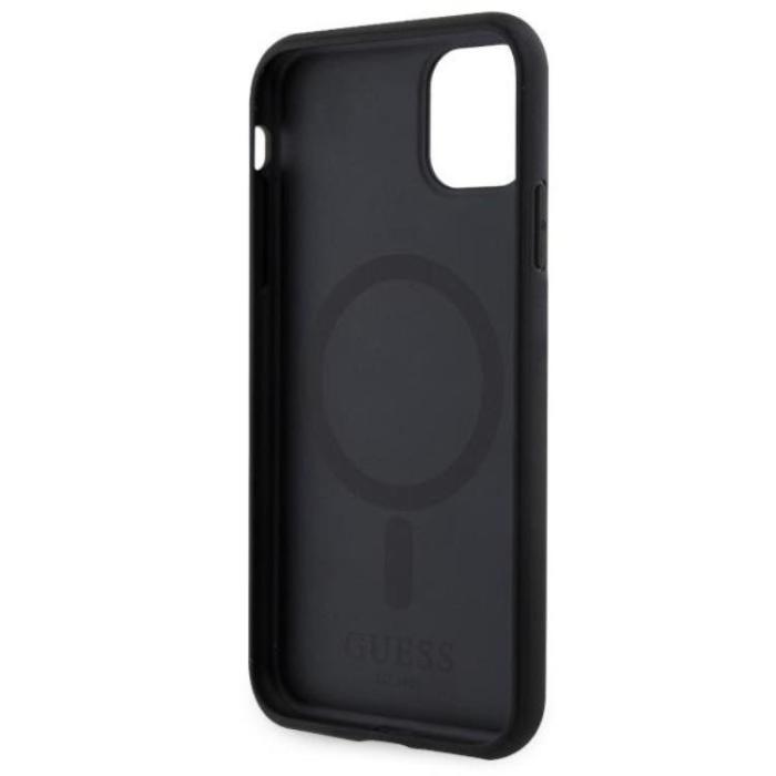 Guess - Guess iPhone 11/XR Mobilskal MagSafe Printed Stripes - Svart