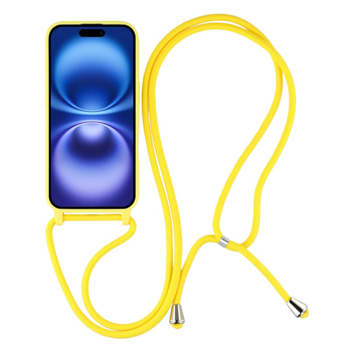 A-One Brand - iPhone 17 Mobilskal TPU Shockproof med Lanyard - Gul