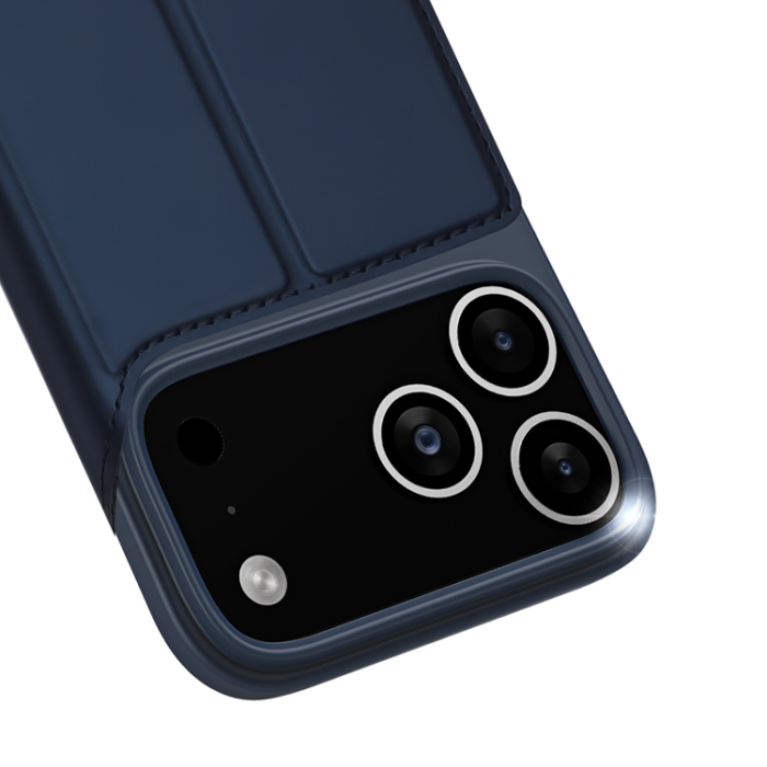 Dux Ducis - Dux Ducis iPhone 17 Pro Plånboksfodral Skin Pro Läder - Blå