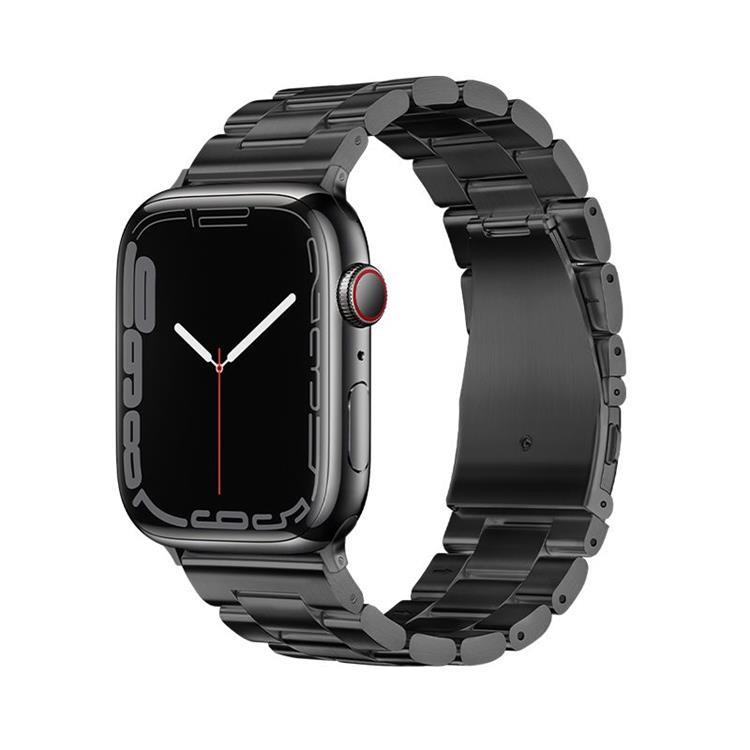 Forcell Apple Watch (42/44/45/49mm) Armband F-Design - Svart | 5123 | AlltMobil