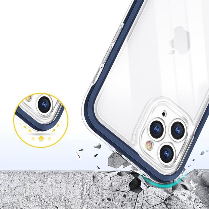 OEM - iPhone 11 Pro Skal Clear 3in1 - Blå