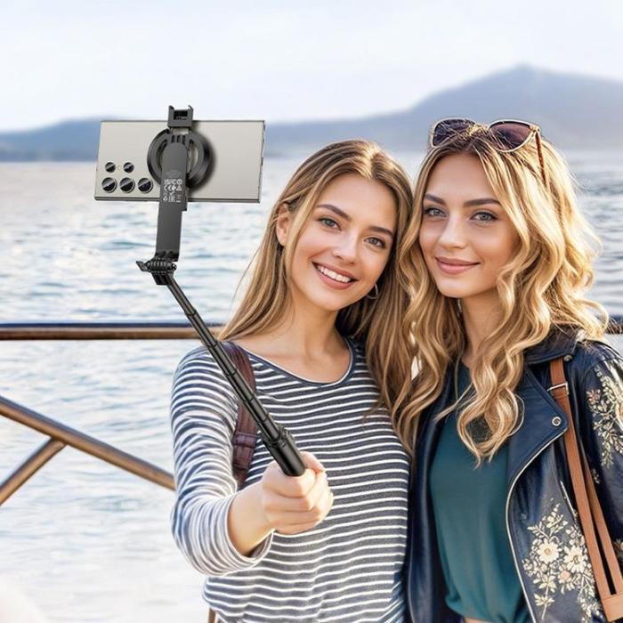 Hoco - Hoco Magnetisk Selfie Stick Bluetooth Tripod med Fjärrkontroll K25 - Svart