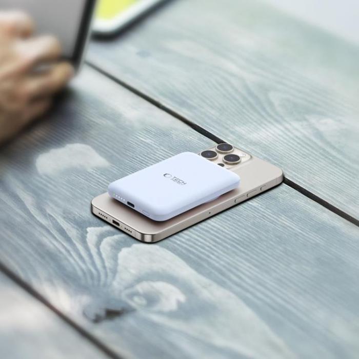 Tech-Protect - Tech-Protect PB10 Lifemag Magsafe Power Bank 5000mah - Blå