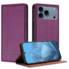 A-One Brand - iPhone 17 Pro Max Plånboksfodral L Shaped Grid Pattern - Lila