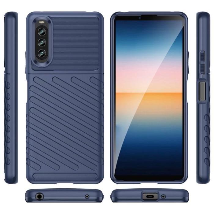 A-One Brand - Sony Xperia 10 IV Skal Thunder Twill - Blå