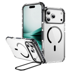 A-One Brand - iPhone 17 Pro Max Mobilskal MagSafe Kickstand - Svart