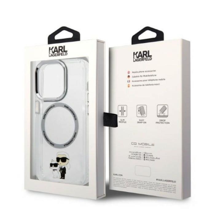 KARL LAGERFELD - Karl Lagerfeld iPhone 14 Pro Magsafe Transparent Hårdskal