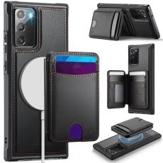 OEM - JEEHOOD Samsung Galaxy Note20 Fodral KonstL&auml;der - Svart