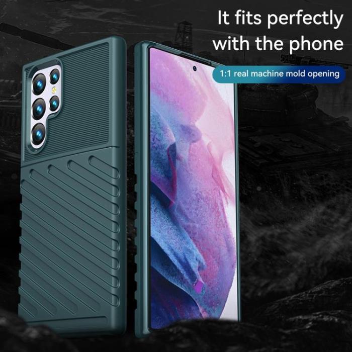 OEM - Thunder Twill Skal Galaxy S22 Ultra 5G - Grön