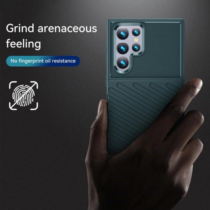 OEM - Thunder Twill Skal Galaxy S22 Ultra 5G - Grön