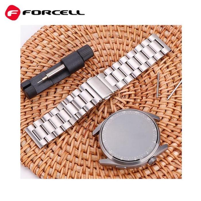 Forcell - Forcell Galaxy Watch Armband (22mm) FS06 - Silver
