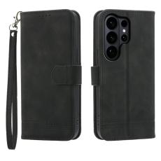 OEM - DIERFENG Samsung Galaxy S26 Ultra Pl&aring;nboksfodral Konstl&auml;der - Svart