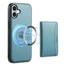 DENIOR - DENIOR D12 iPhone 16 Fodral Magsafe PU+TPU+PC Bl&aring;