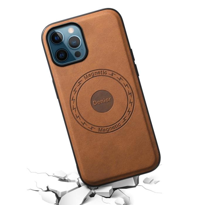 DENIOR - DENIOR A11 iPhone 12 Pro Max Fodral Retro PU+PC+TPU Brun