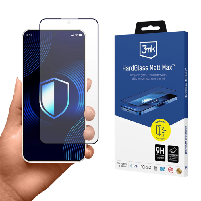 3MK - 3mk Galaxy S25 Edge Härdat Glas Skärmskydd Matte Max - Svart