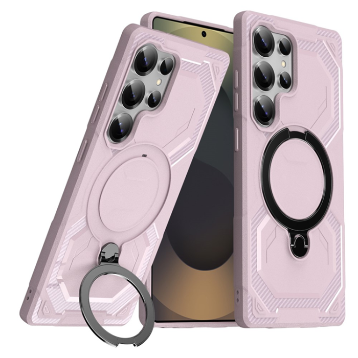 A-One Brand - Galaxy S25 Ultra Mobilskal MagSafe Kickstativ - Rosa