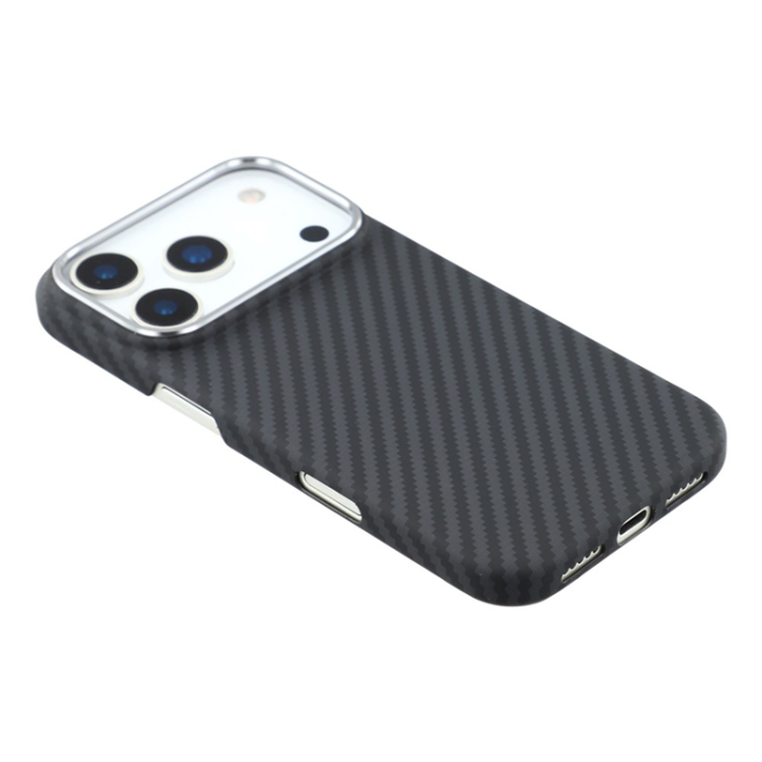 A-One Brand - iPhone 17 Pro Mobilskal MagSafe Carbon Fiber - Svart/Grå