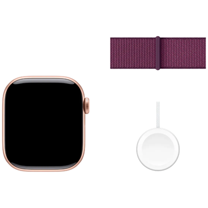 Apple - Apple Watch Series 10 42mm GPS (Purple Aluminium - Ink Sport Loop)