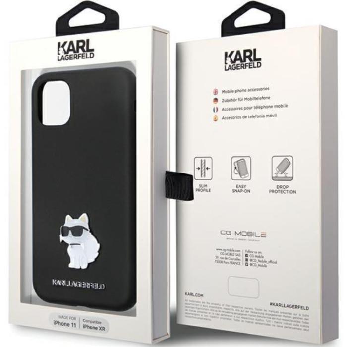 KARL LAGERFELD - KARL LAGERFELD iPhone 11/XR Mobilskal Silikon C Metal Pin