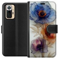 iSecrets - Pl&aring;nboksfodral till Xiaomi Redmi Note 10 Pro med Silkesblommor