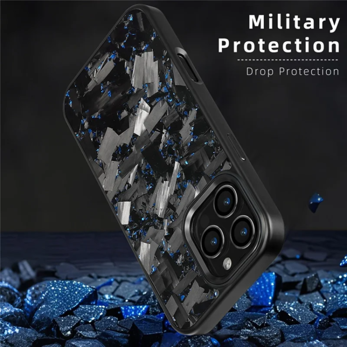 A-One Brand - iPhone 16 Pro Max Mobilskal Aramid Fiber med metallbåge - Lila