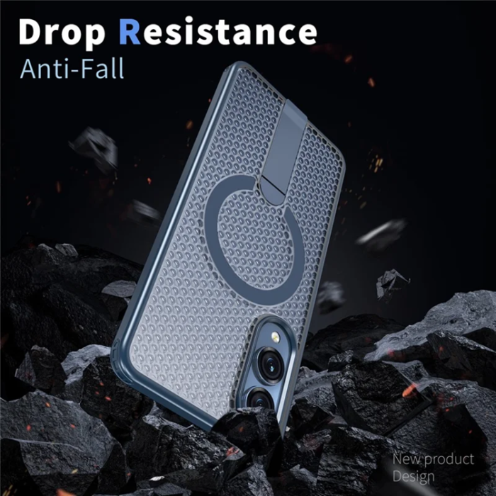 A-One Brand - Mobilskal till Galaxy S25 Edge Magsafe Grid Texture