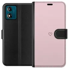 Gustaf - Pl&aring;nboksfodral till Motorola Moto E13 med Litet Hj&auml;rta