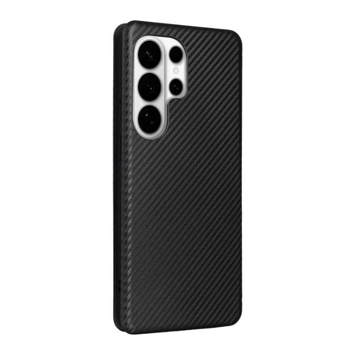 OEM - Mobilskal till Samsung Galaxy S26 Ultra Svart Textur Stöttålig Konstläder Svart
