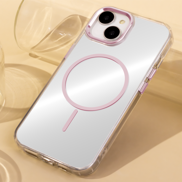 OEM - iPhone 13 Mobilskal MagSafe Clear Thin - Rosa