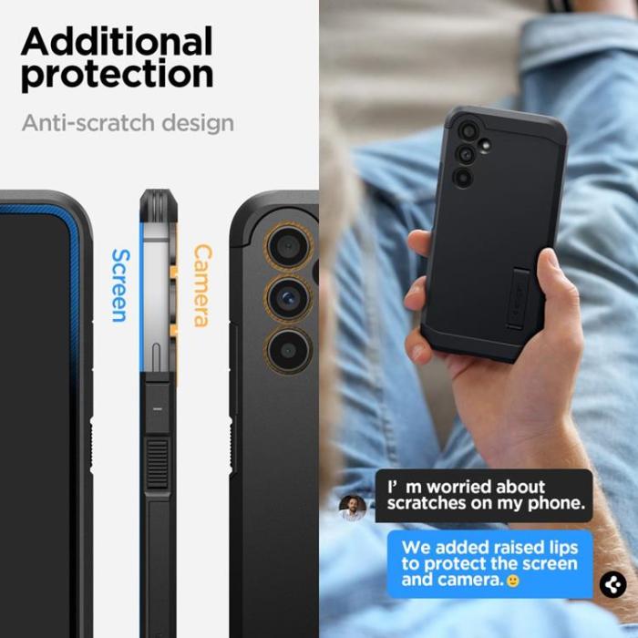 Spigen - Spigen Galaxy A54 5G Mobilskal Tough Armor - Svart