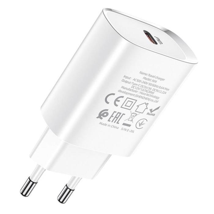 Hoco - Hoco Väggladdare Adapter USB-C - Vit