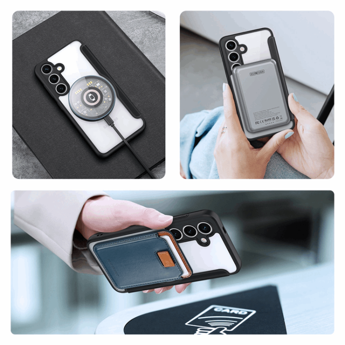 Dux Ducis - Dux Ducis Galaxy S25 Plånboksfodral MagSafe Skin X Pro - Svart