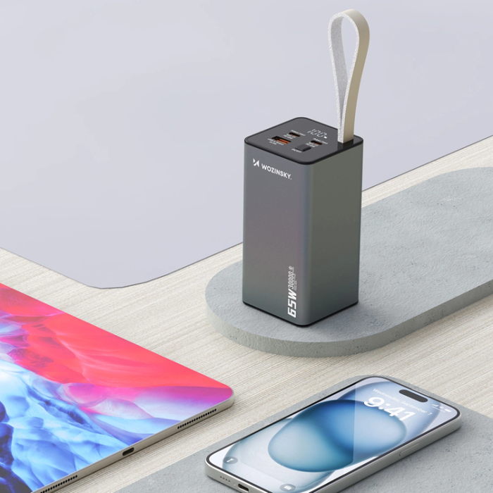 Wozinsky - Wozinsky Powerbank 30000mAh 65W 2xUSB-C 1xUSB-A - Svart