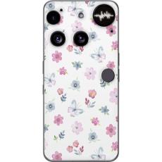 iSecrets - Mobilskal till Nothing Phone (3) med Blommor och fj&auml;rillar